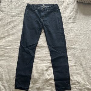 Just Black Dark Denim Stretchy Jeans Size 28 Low Rise Skinny Stretch